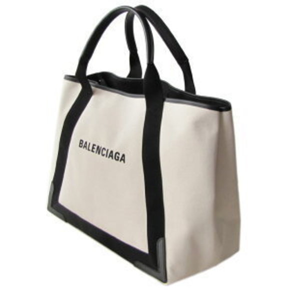 Balenciaga Tote Bag Handbag Navy Blue Cabas Noir Black - Picture 1 of 5